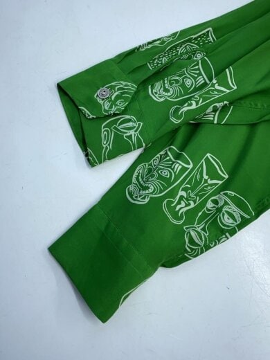 商品画像：アロハ/ハワイアン/長袖シャツ/M/レーヨン/GRN 5