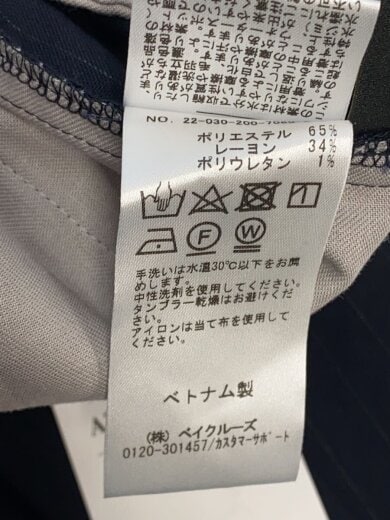 商品画像：タグ付/スラックスパンツ/34/ポリエステル/NVY/ストライプ/22-030-200-7080-2-0// 6