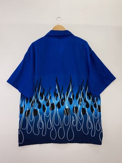 商品画像：C-two/90s/ファイヤーパターン/半袖シャツ/XXL/ポリエステル/BLU// 2