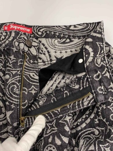 画像：SupremeBandana Jacquard Baggy Jean/ボトム/30/コットン/BLK/総柄3