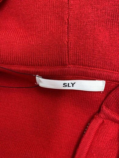 商品画像：OVER KNIT HOODIE/ジップパーカー/FREE/ポリエステル/RED/030HAZ70-3741// 3