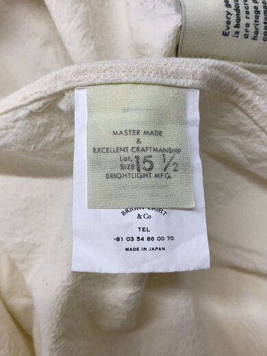 商品画像：BAND COLLAR LONG TAIL SHIRTS/15.5/コットン/CRM/無地/231OJ-SH01// 4