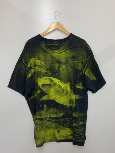 商品画像：Tシャツ/2L/コットン/マルチカラー/アニマル/YAZBEK/Great white shark/全面プリント 2