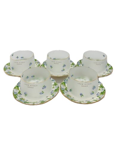 商品画像：カップ&ソーサー/5点セット/WHT// 1