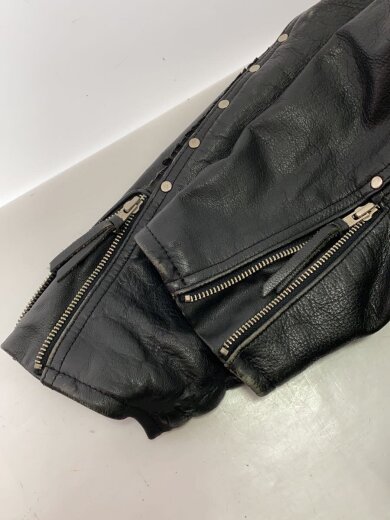 商品画像：ダブルライダースジャケット/フリンジ/XL/レザー/BLK 6