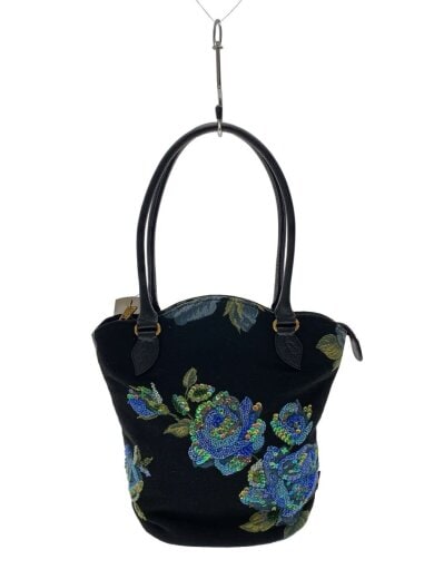 商品画像：ハンドバッグ/--/BLK/花柄 1