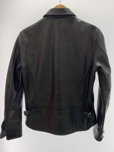 商品画像：シングルライダースジャケット/1/羊革/BLK/無地/AKS-M162-BL018 2
