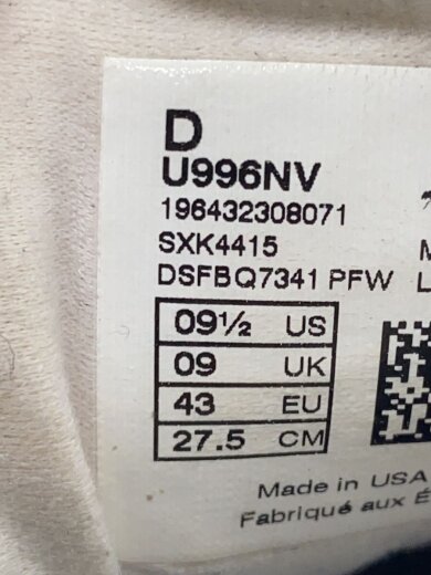 商品画像：ローカットスニーカー/27.5cm/GRY/U996NV// 5