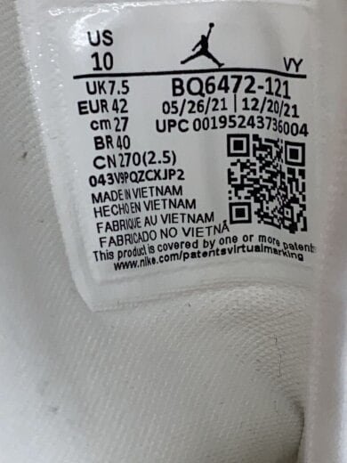 商品画像：AIR JORDAN 1 MID_エア ジョーダン 1 ミッド/27cm/WHT 5