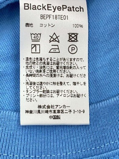 商品画像：Tシャツ/M/コットン/BLU/BEPT18TE01 5