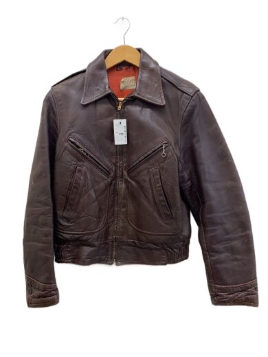 商品画像：レザージャケット・ブルゾン/--/レザー/BRW 1