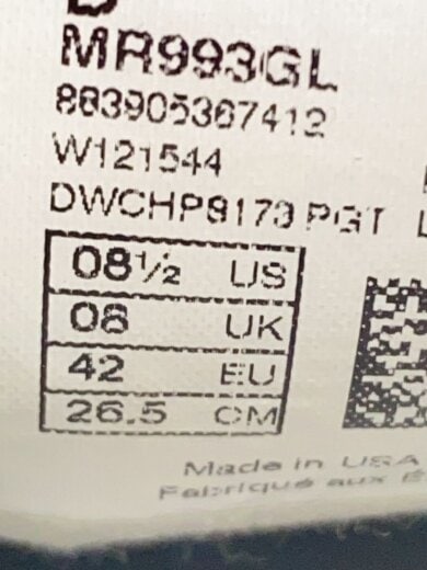 商品画像：ニューバランス/MR993/26.5cm/GRY 5