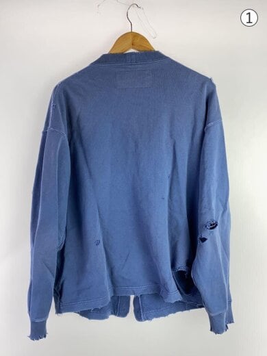 商品画像：カーディガン(薄手)/L/コットン/BLU/無地/251oknh-csm03// 2