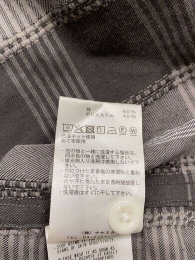 商品画像：長袖シャツ/L/コットン/GRY/チェック/N25SG045// 4