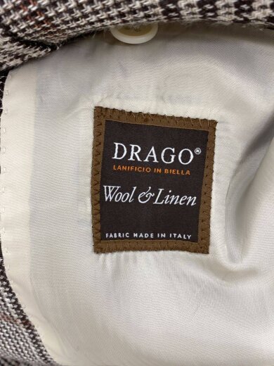 商品画像：DRAGO/テーラードジャケット/--/リネン/BRW/チェック// 3