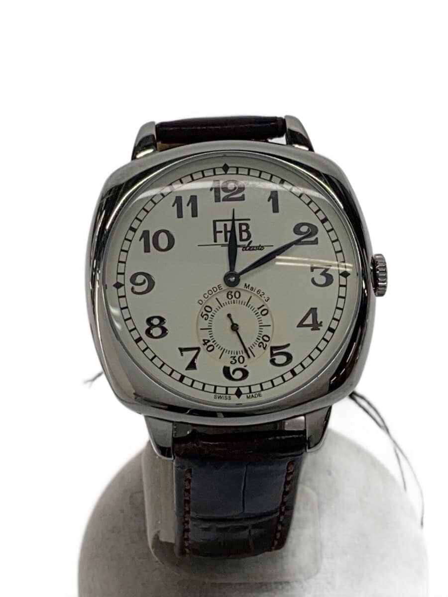 FHB / クォーツ腕時計/アナログ/レザー/BRW/F-901