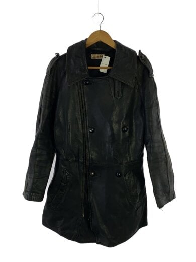 商品画像：レザージャケット・ブルゾン/46/レザー/BLK/無地 1