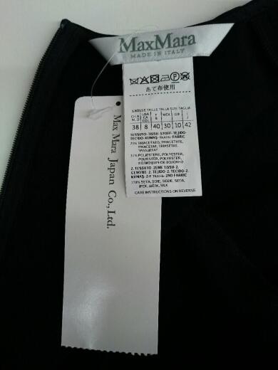 画像：MAX MARA長袖ワンピース/42/BLK/無地/11-22-601893