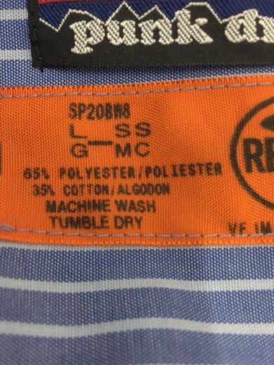 画像：PUNK DRUNKERS半袖シャツ/--/ポリエステル/BLU/ストライプ4