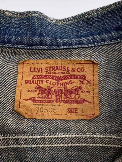 画像：Levi’sフェイテッドブルーリペアード/3rd/クラッシュ加工/Gジャン/L/デニム/IDG/70505-00493