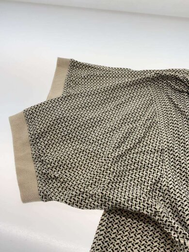 商品画像：ポロシャツ/L/コットン/BEG/総柄 4