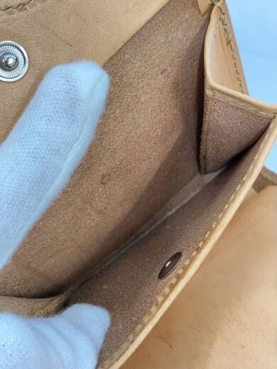 商品画像：3つ折り財布/レザー/BEG/メンズ 5