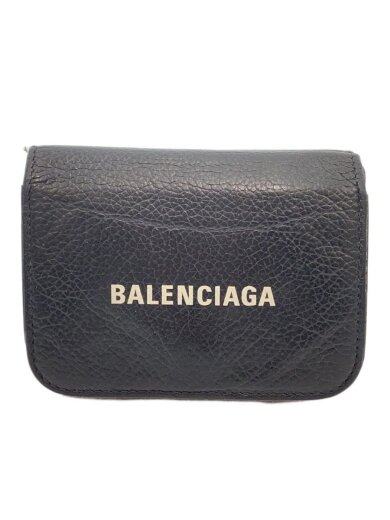 商品画像：3つ折り財布/レザー/BLK/レディース/593813 1