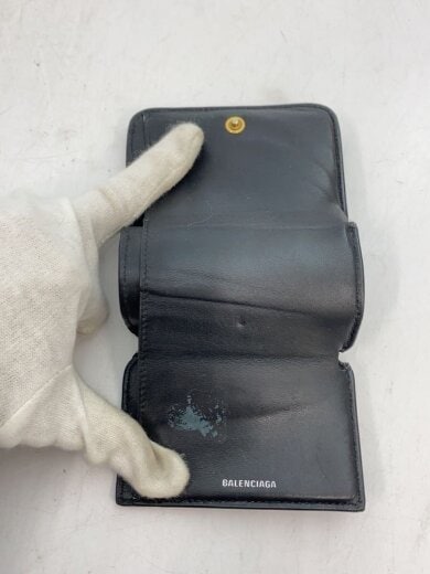 商品画像：3つ折り財布/レザー/BLK/レディース/593813 4