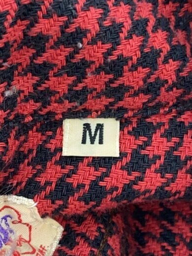 商品画像：長袖シャツ/M/--/RED/千鳥格子 4