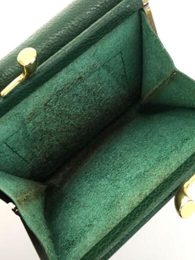 画像：IL BISONTE2つ折り財布/レザー/GRN/無地/レディース5