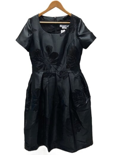 商品画像：半袖ワンピース/M/ポリエステル/BLK/総柄/AD2024 1