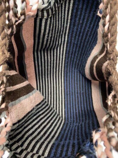 商品画像：トートバッグ/--/マルチカラー/ストライプ/ストライプニット ハンモックトート 6