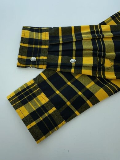 商品画像：L/S STRETCH FLANNEL SHIRT/M/ポリエステル/YLW/チェック/NR62031 5