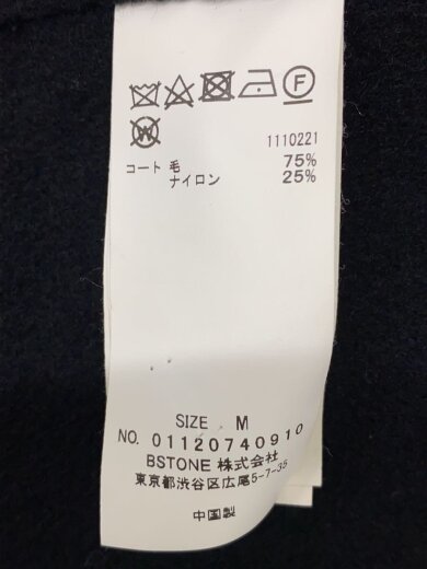 商品画像：コート/M/ウール/BLK/01120740910/スタンドカラースカーフコート 4