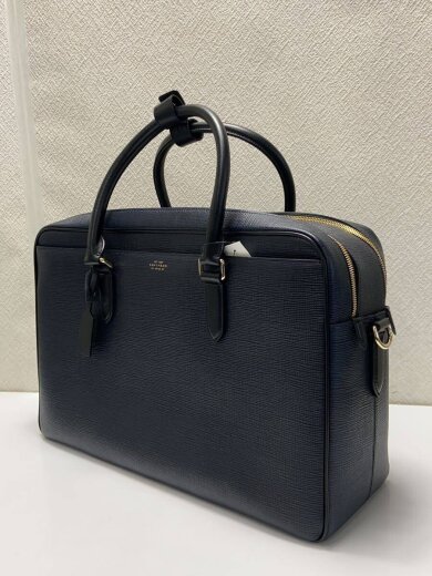 商品画像：ボストンバッグ/レザー/NVY 2