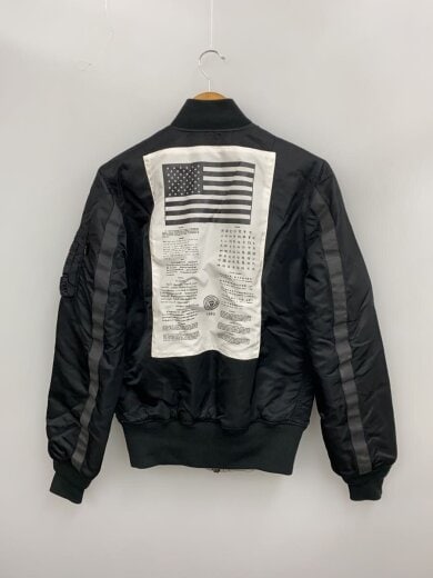 商品画像：フライトジャケット/M/ナイロン/BLK/TA0141-201/星条旗 2
