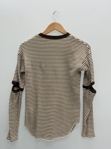 商品画像：長袖カットソー/FREE/コットン/BRW/ボーダー/PS25-CS17 2