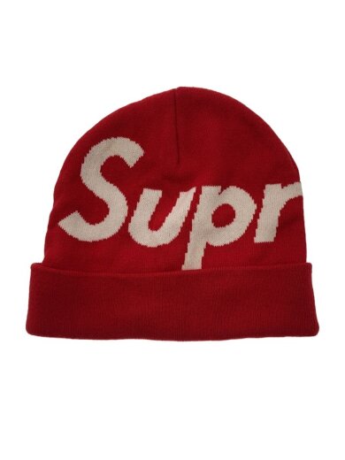 商品画像：Big Logo Beanie/ニットキャップ/コットン/RED/メンズ// 1
