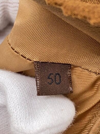 商品画像：ジップアップ レザーブルゾン/50/子羊/CML/薄いシミ、カビ有 4