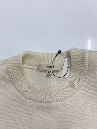 商品画像：ニット・セーター(薄手)/36/ポリエステル/WHT/シミ有 5