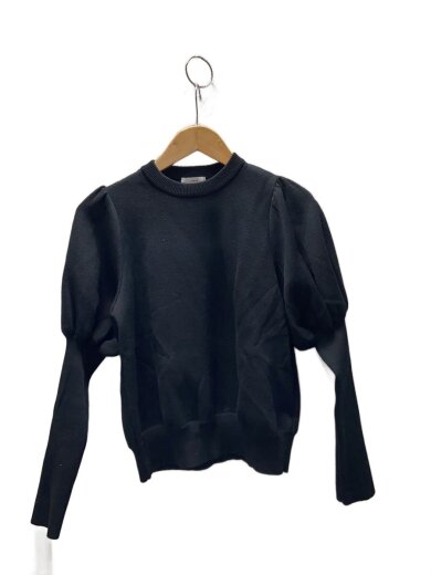 商品画像：ニット・セーター(薄手)/36/ポリエステル/BLK 1