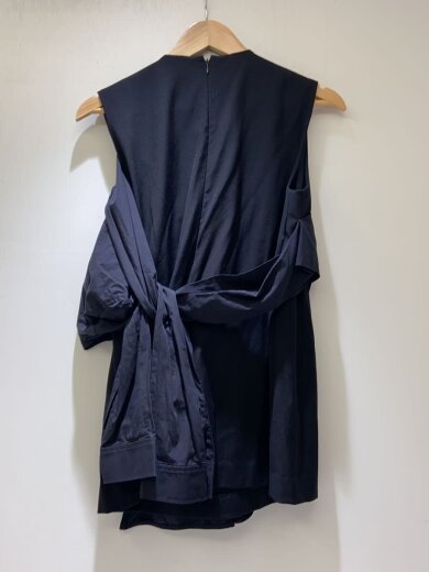 商品画像：ノースリーブブラウス/38/ウール/BLK/毛羽立ち有 2