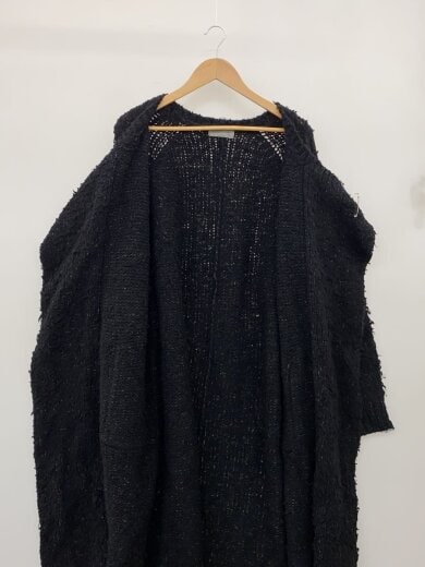 商品画像：Raised long cardigan/カーディガン(厚手)/3/ウール/BLK/HL-K76-187 3