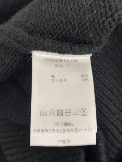 商品画像：ニット・セーター(厚手)/FREE/ウール/BLK/DIG24AW-KN-002 4