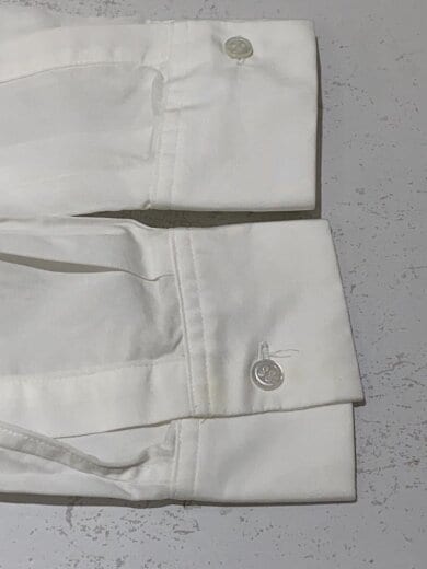 商品画像：長袖ブラウス/36/コットン/WHT/フロントフリルクルーネックシャツ// 6