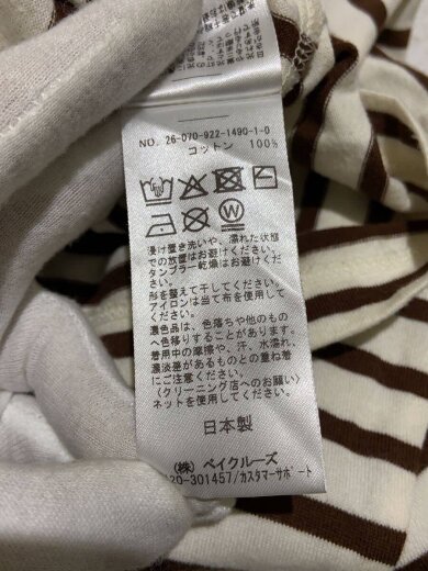 商品画像：長袖Tシャツ/--/コットン/WHT/ボーダー 4