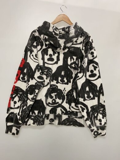 商品画像：パーカー/L/コットン/WHT/総柄// 2