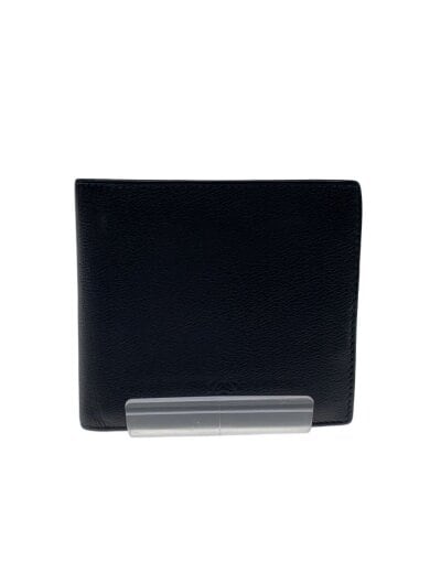 商品画像：2つ折り財布/レザー/BLK/無地/メンズ// 1