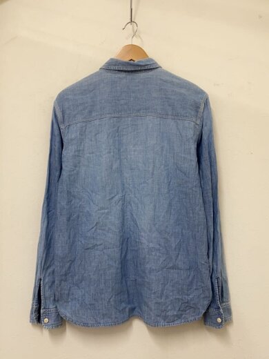 商品画像：長袖シャツ/L/コットン/BLU/無地 2