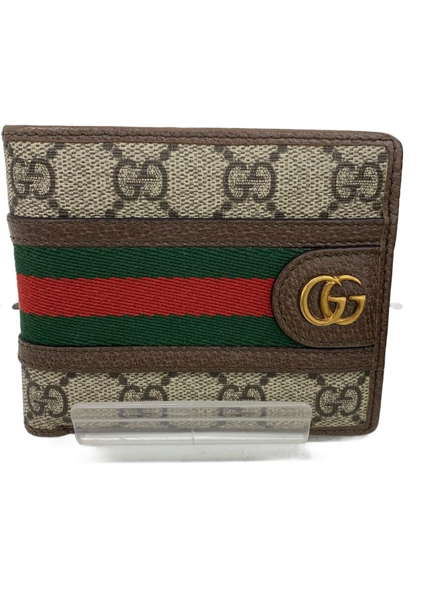 GUCCI / GGウォレット_オフィディア_GGスプリーム/PVC/BEG/総柄/メンズ